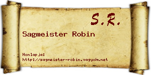 Sagmeister Robin névjegykártya